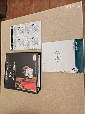 RARE BABY LOCK EVOLVE SERGER MACHINE WORKBOOK GUIDE BOOK MANUAL INSERTS